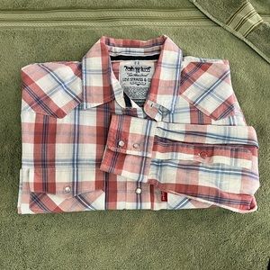 Two Horse Brand Levi Strauss & Co Long Sleeve Button Down shirt